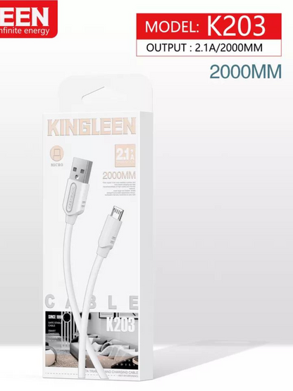 Cable de datos KINGLEEN K203 micro USB-USB 2.1A V8